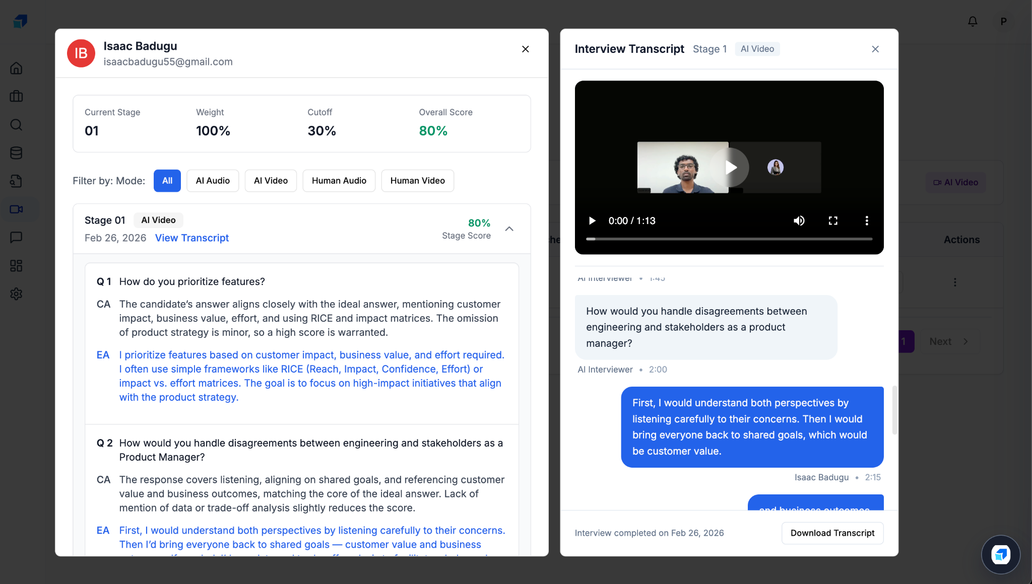 AI Video Interviews screenshot 1