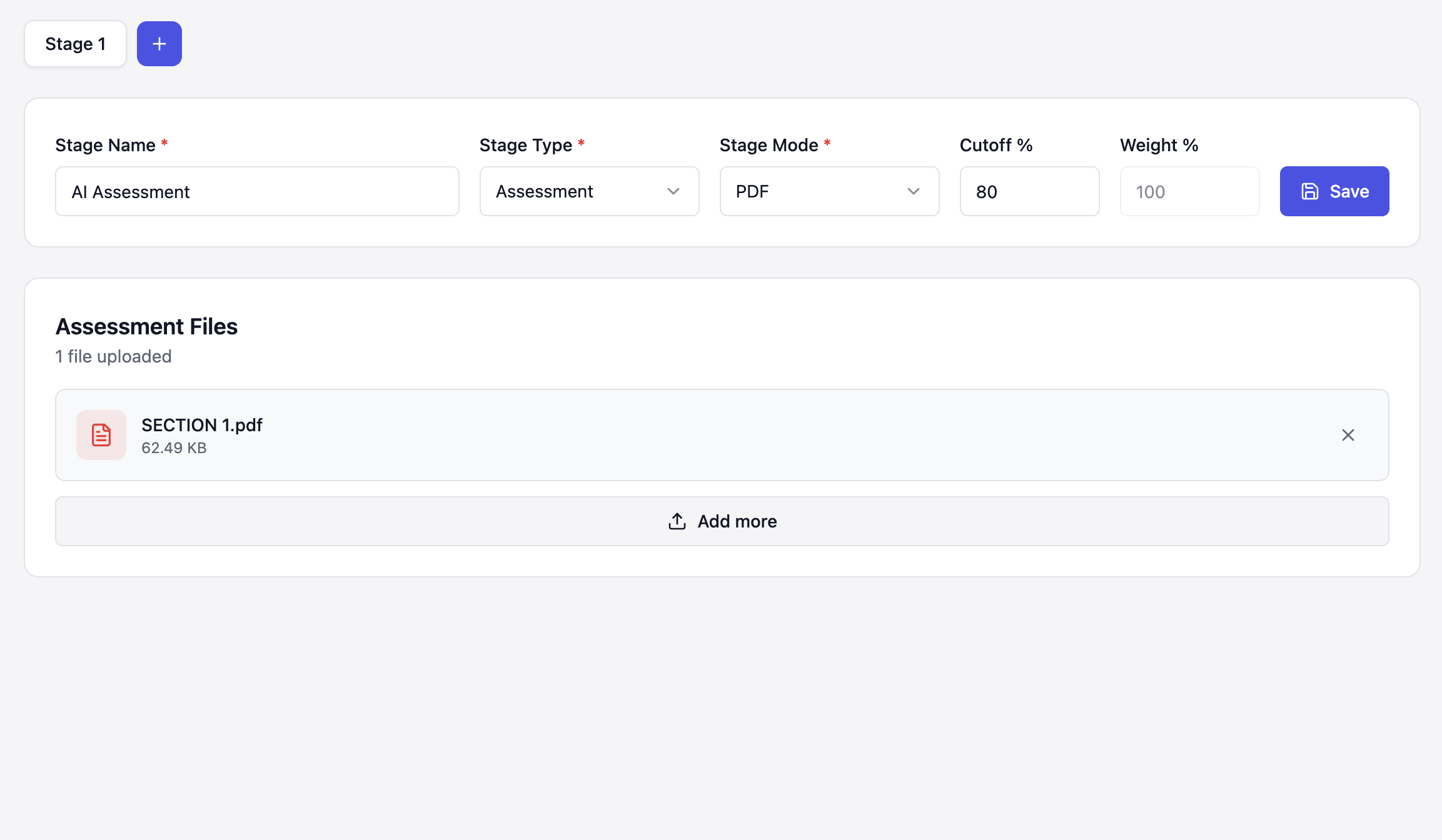Assessments screenshot 1